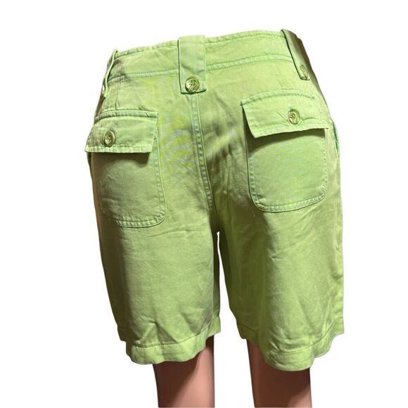 Pulp women's mid-rise green summer utility Tencel Shorts size 8/M - Picture 2 of 4